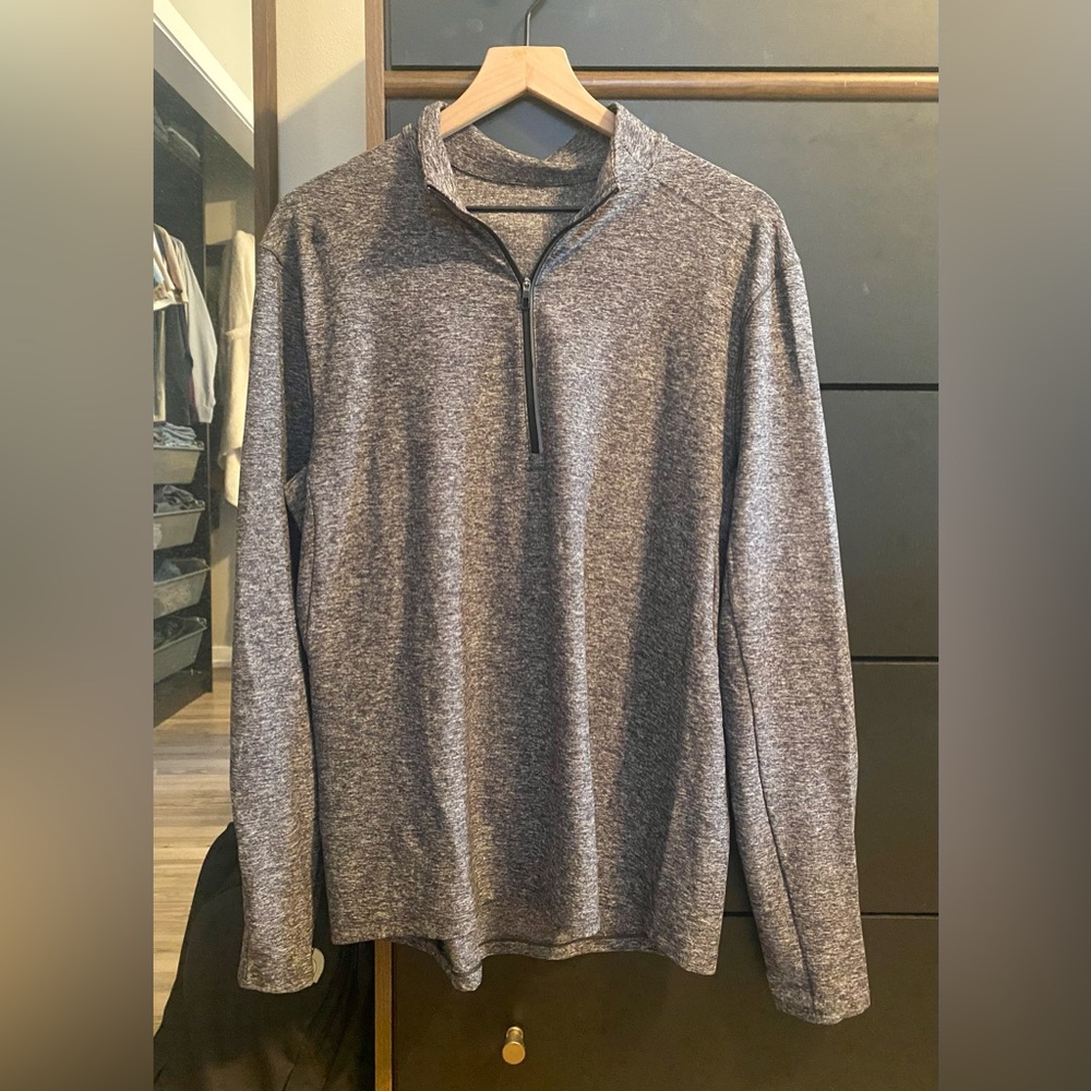 Mens Lululemon Surge Quarter Zip Heather Grey Size Large